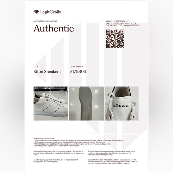 Kiton Men’s Suede-Trim Leather Logo Sneakers White Size 12 MSRP $1,000 (w/ COA) - Picture 14 of 14